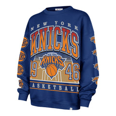 New York Knicks '47 Women's Go Big Oversized Sweatshirt Blue - 47 brand outlet