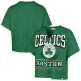 Boston Celtics '47 Women's Elation Oversized Notch Neck T-Shirt Kelly Green - 47 brand
