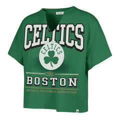 Boston Celtics '47 Women's Elation Oversized Notch Neck T-Shirt Kelly Green - 47 brand