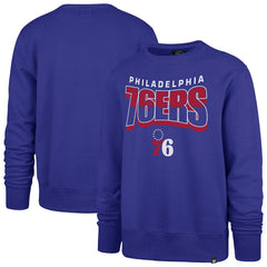 Philadelphia 76ers '47 Unisex Brush By Headline Crewneck Sweatshirt Royal - 47 brand