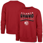 Atlanta Hawks '47 Unisex Brush By Headline Crewneck Sweatshirt Red - 47 brand