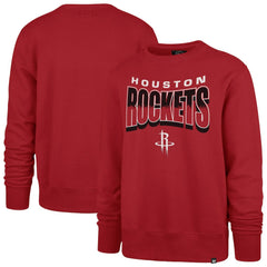 Houston Rockets '47 Unisex Brush By Headline Crewneck Sweatshirt Red - 47 brand