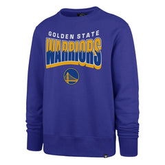 Golden State Warriors '47 Unisex Brush By Headline Crewneck Sweatshirt Royal - 47 brand outlet