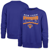 New York Knicks '47 Unisex Brush By Headline Crewneck Sweatshirt Blue - 47 brand