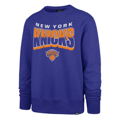 New York Knicks '47 Unisex Brush By Headline Crewneck Sweatshirt Blue - 47 brand