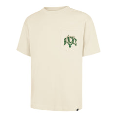 Milwaukee Bucks '47 Unisex Crossover Collection Foundation Pocket T-Shirt Cream - 47 brand
