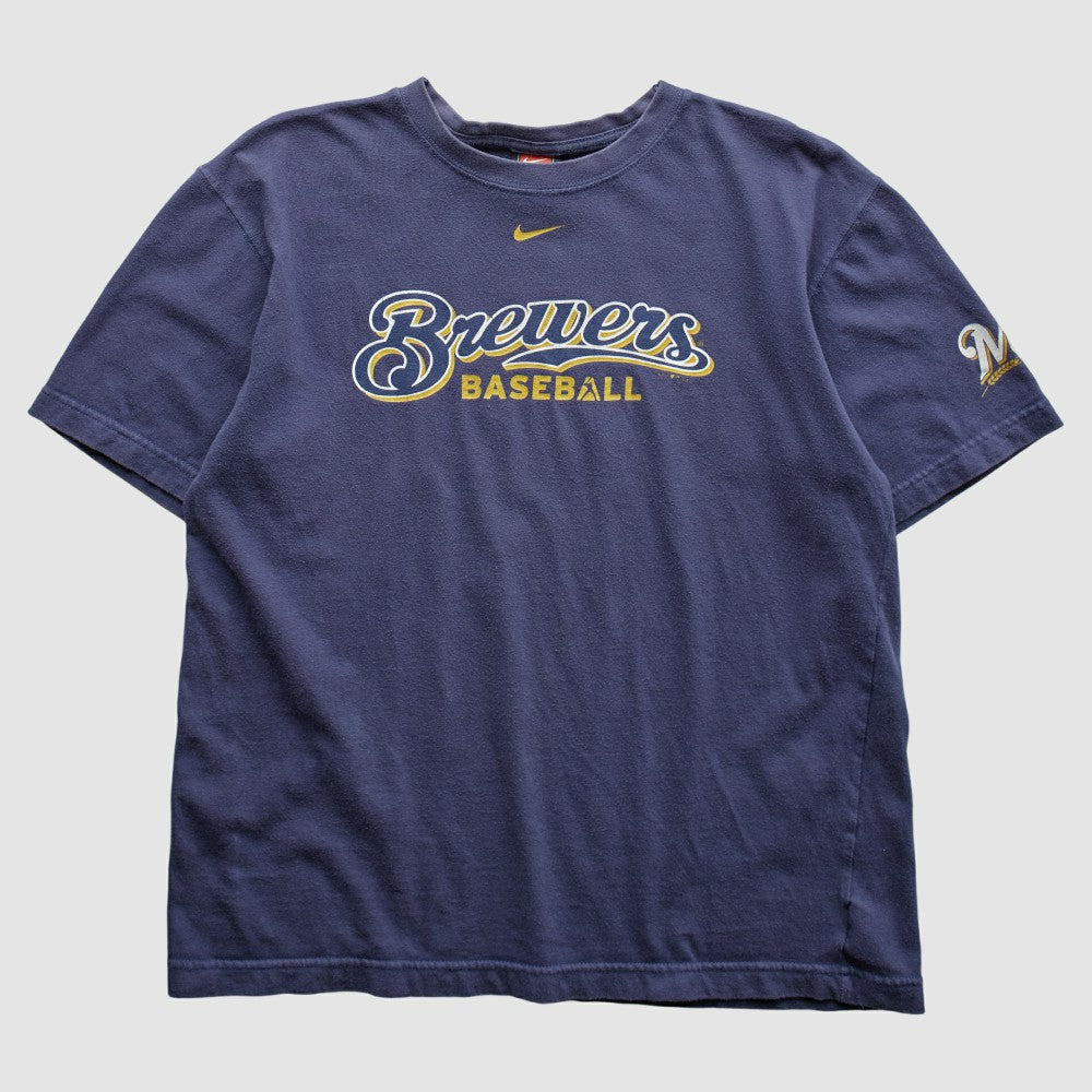Milwaukee Brewers Nike 2004 T-Shirt - Navy - Vintage T-shirts