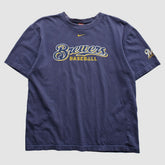 Milwaukee Brewers Nike 2004 T-Shirt - Navy - Vintage T-shirts