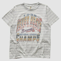 Atlanta Braves 1992 T-Shirt - Gray - Vintage T-shirts