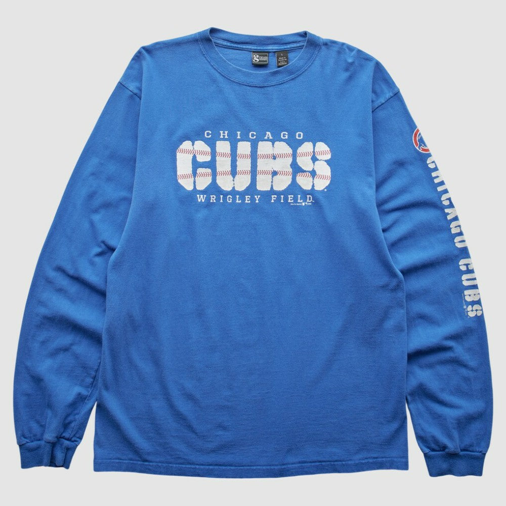 Chicago Cubs Gear 2008 Pullover Sweatshirt - Blue - Vintage Pullover