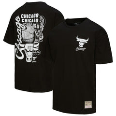 Chicago Bulls Hardwood Classics Overlap T-Shirt Black - Mitchell & Ness outlet