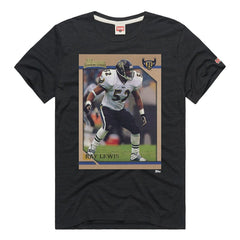 Ray Lewis Baltimore Ravens Homage Unisex NFL Topps Trading Card Tri-Blend T-Shirt - Charcoal T-shirts