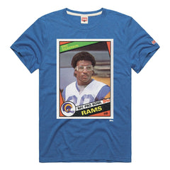 Eric Dickerson Los Angeles Rams Homage Unisex NFL Topps Trading Card Tri-Blend T-Shirt - Royal T-shirts