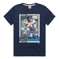Emmitt Smith Dallas Cowboys Homage Unisex NFL Topps Trading Card Tri-Blend T-Shirt - Navy T-shirts