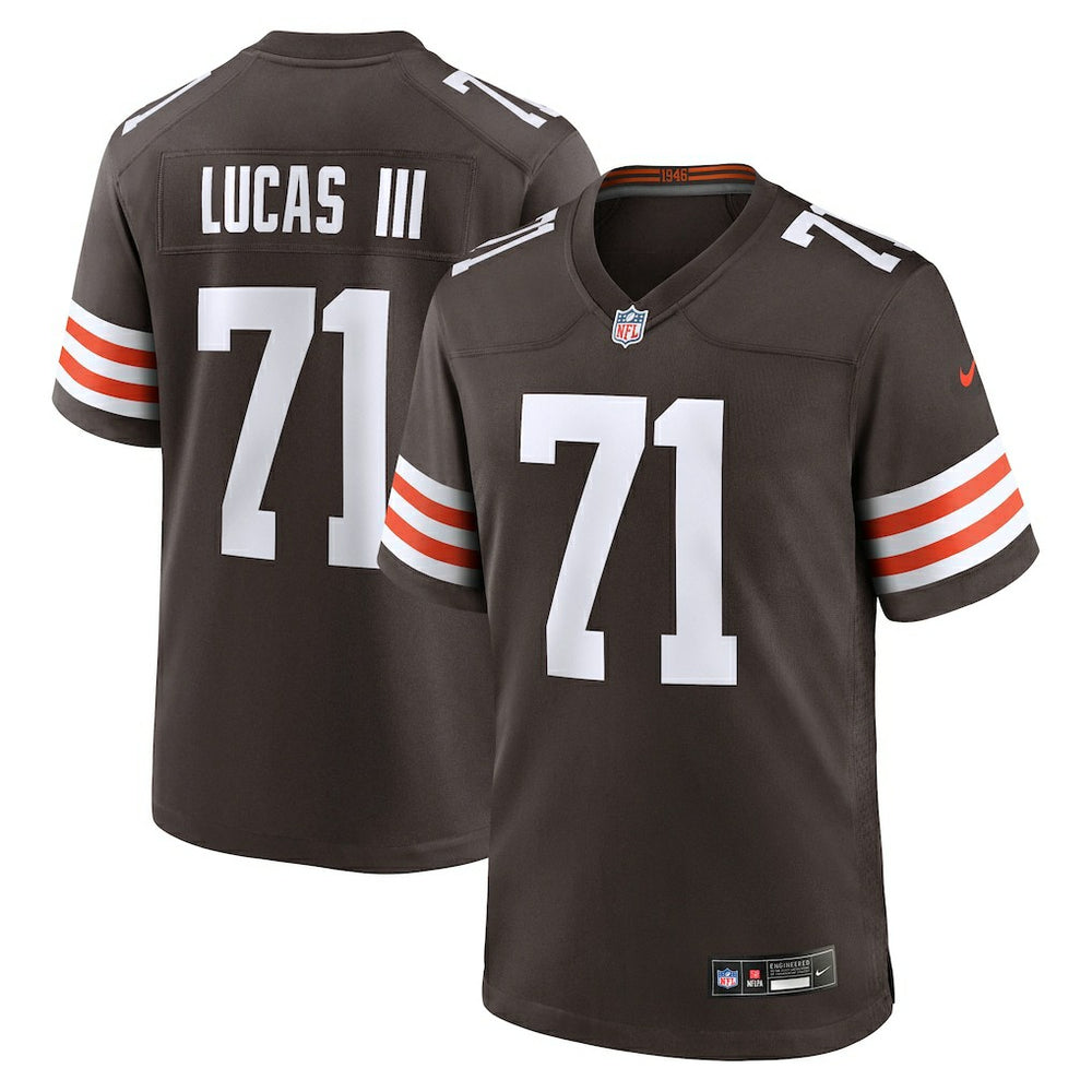Cornelius Lucas Cleveland Browns Team Game Jersey - Brown Jerseys