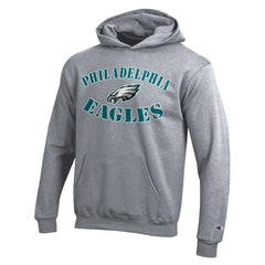 Philadelphia Eagles Champion Youth Powerblend Fleece Hoodie - Gray Hoodies