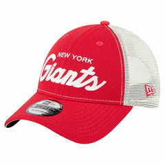 New York Giants New Era Apple Trucker 9FORTY Adjustable Hat - Red Hats