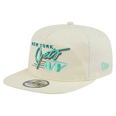 New York Jets New Era Liberty Golfer Adjustable Hat - Cream Hats