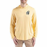 New Orleans Saints Cutter & Buck Throwback Logo Coastline Epic Comfort Eco Recycled Long Sleeve Hoodie T-Shirt - Gold Hoodies