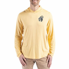 New Orleans Saints Cutter & Buck Throwback Logo Coastline Epic Comfort Eco Recycled Long Sleeve Hoodie T-Shirt - Gold Hoodies
