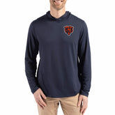 Chicago Bears Cutter & Buck Coastline Epic Comfort Eco Recycled Long Sleeve Hoodie T-Shirt - Navy Hoodies