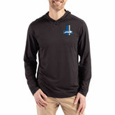 Detroit Lions Cutter & Buck Coastline Epic Comfort Eco Recycled Long Sleeve Hoodie T-Shirt - Black Hoodies