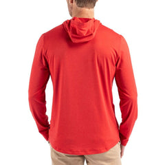 Atlanta Falcons Cutter & Buck Americana Coastline Epic Comfort Eco Recycled Long Sleeve Hoodie T-Shirt - Red Hoodies