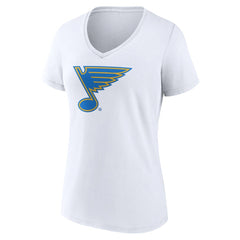 St. Louis Blues Women's Essential V-Neck T-Shirt - White | US 203376566