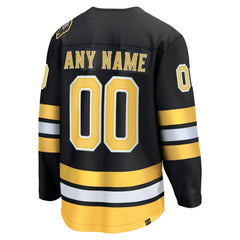 Boston Bruins Fanatics Home Breakaway Custom Jersey - Black | US 203376752