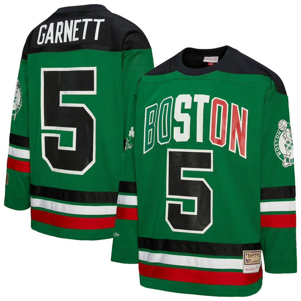 Kevin Garnett Boston Celtics Unisex Maxxed Out Fashion Hockey Jersey Kelly Green - Mitchell & Ness