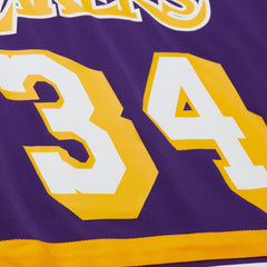 Shaquille O'Neal Los Angeles Lakers Unisex Maxxed Out Fashion Hockey Jersey Purple - Mitchell & Ness