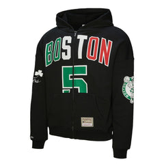 Kevin Garnett Boston Celtics Unisex Hardwood Classics Maxxed Out Full-Zip Hoodie Black - Mitchell & Ness