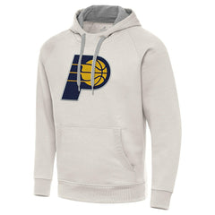 Indiana Pacers Antigua Big Logo Victory Pullover Hoodie Cream