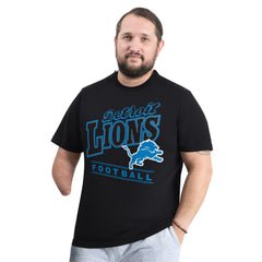 Detroit Lions G-III Sports by Carl Banks Adaptive Headliner Graphic T-Shirt - Black T-shirts