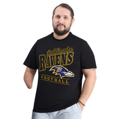 Baltimore Ravens G-III Sports by Carl Banks Adaptive Headliner Graphic T-Shirt - Black T-shirts