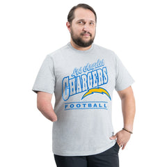 Los Angeles Chargers G-III Sports by Carl Banks Adaptive Headliner Graphic T-Shirt - Heather Gray T-shirts