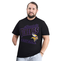 Minnesota Vikings G-III Sports by Carl Banks Adaptive Headliner Graphic T-Shirt - Black T-shirts