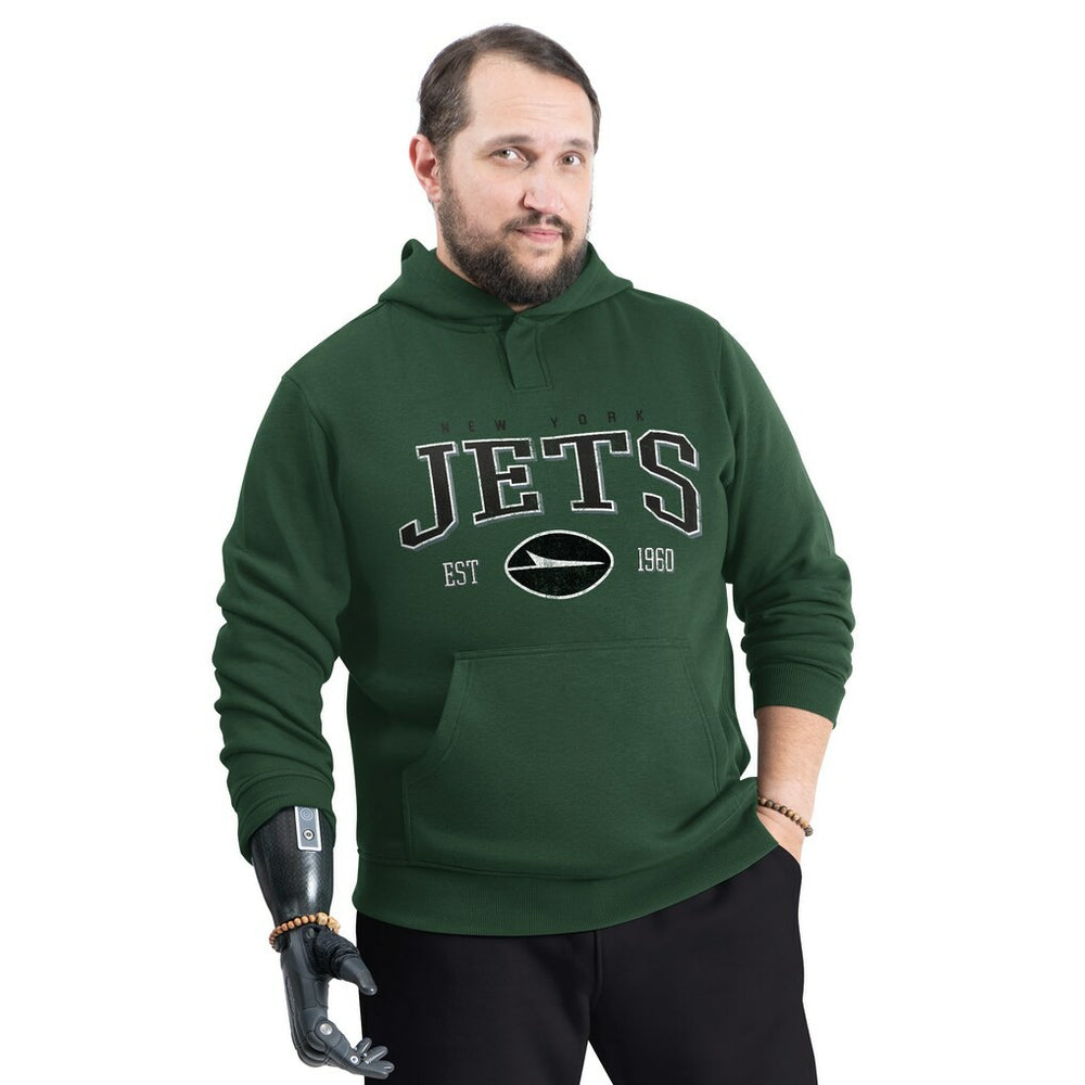 New York Jets G-III Sports by Carl Banks Adaptive Team Spirit Graphic Fleece Pullover Hoodie - Green Hoodies
