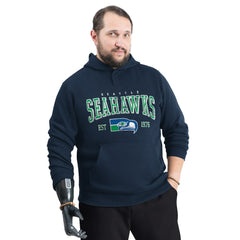 Seattle Seahawks G-III Sports by Carl Banks Adaptive Team Spirit Graphic Fleece Pullover Hoodie - College Navy Hoodies