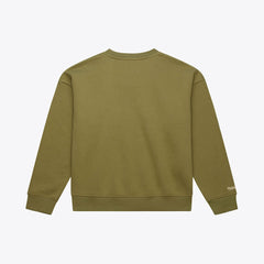 New York Knicks Women's Lightweight Script Sweatshirt Olive - Mitchell & Ness