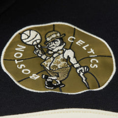 Boston Celtics Double Clutch Head Coach Hoodie Olive - Mitchell & Ness