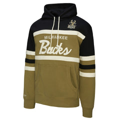 Milwaukee Bucks Double Clutch Head Coach Hoodie Olive - Mitchell & Ness