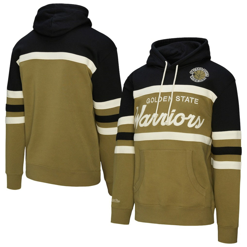 Golden State Warriors Double Clutch Head Coach Hoodie Olive/Black - Mitchell & Ness