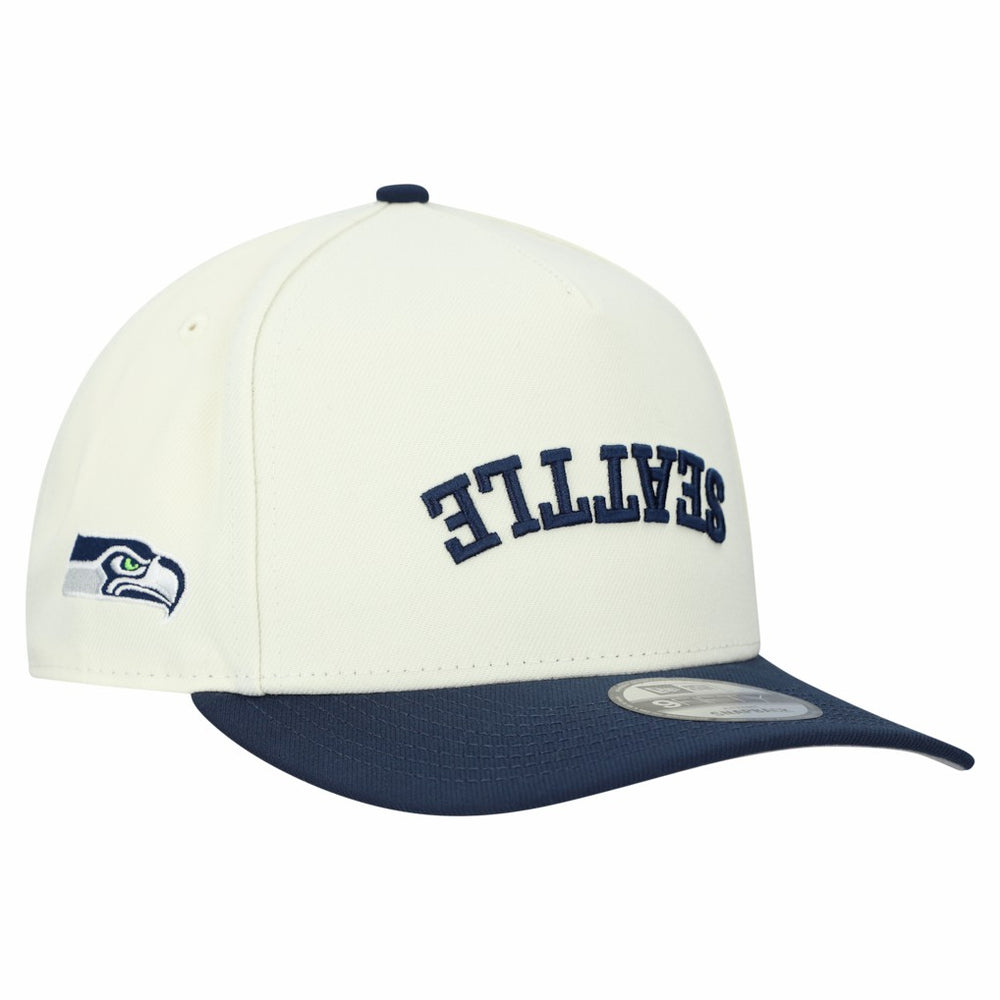 Seattle Seahawks New Era Upside Down 9FIFTY A-Frame Snapback Hat - Cream Hats