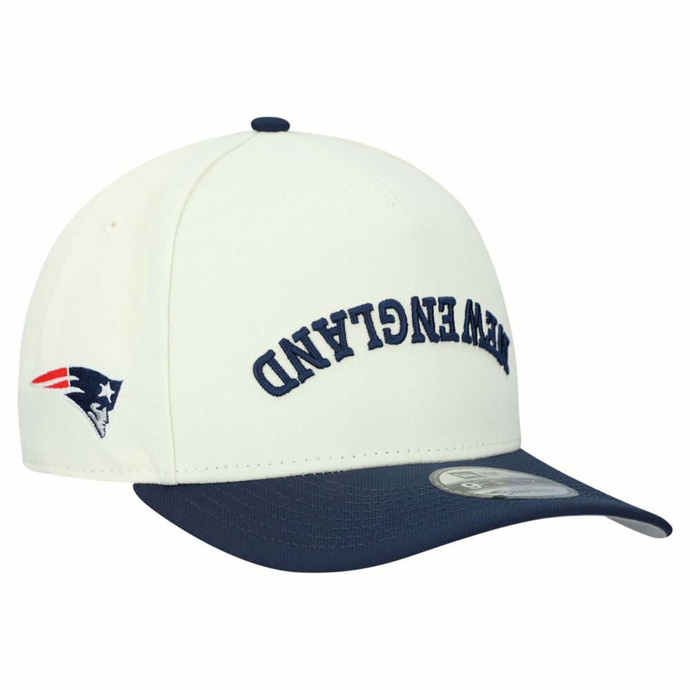 New England Patriots New Era Upside Down 9FIFTY A-Frame Snapback Hat - Cream Hats
