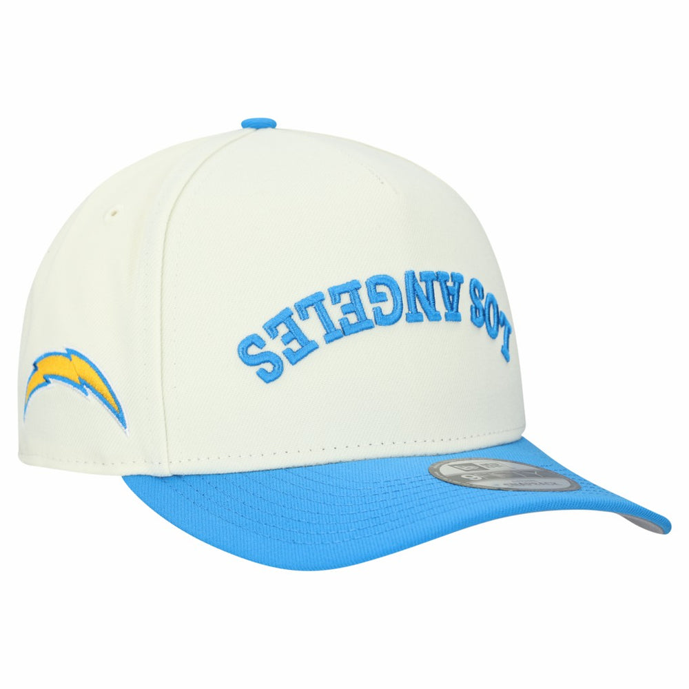 Los Angeles Chargers New Era Upside Down 9FIFTY A-Frame Snapback Hat - Cream Hats