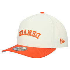 Denver Broncos New Era Upside Down 9FIFTY A-Frame Snapback Hat - Cream Hats