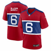 Jaxson Dart New York Giants Alternate Century Red Game Jersey - Red Jerseys