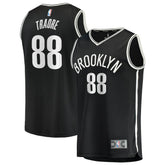 Nolan Traoré Brooklyn Nets Fast Break Replica Jersey Black Icon Edition - Fanatics