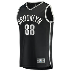 Nolan Traoré Brooklyn Nets Youth Fast Break Replica Jersey Black Icon Edition - Fanatics